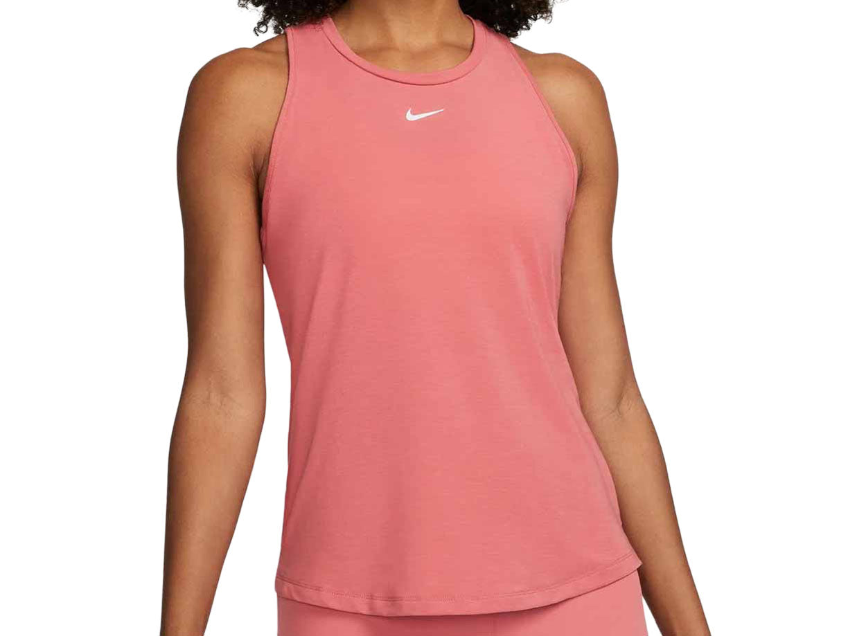 white cotton fitted dress Women's Nike Dri-Fit One Luxe Tank