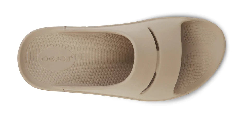 OOFOS OOahh Recovery Slides Nomad Tan Brown Mens 10 Womens 11 WOMEN main image 2