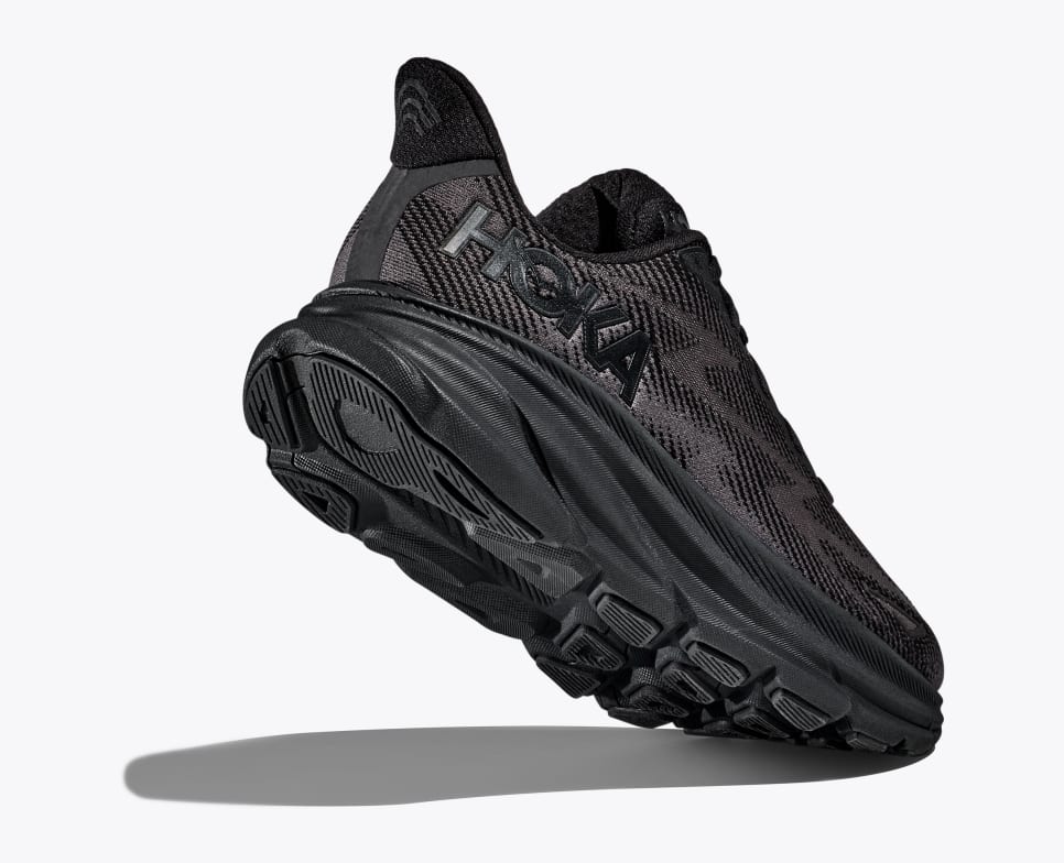 HOKA CLIFTON 9 ブラック26.5cm Hoka Clifton 9 Textile Men's Running Black Black Sneakers