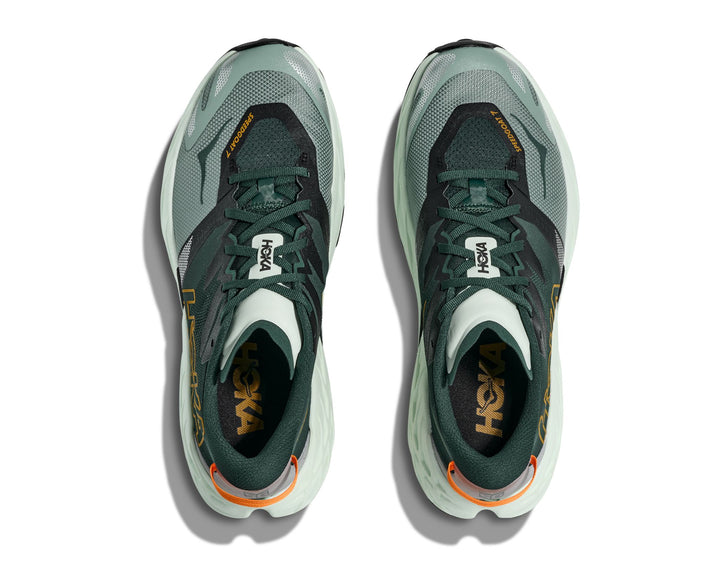 Hoka Speedgoat 7 Trail Shoes - Dark Green/Gray/White with Orange Accent Hoka Speedgoat 7 Green Men main image 2