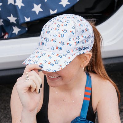 Sprints USA Flash Reflective Running Hat - SPRN-USAREFL