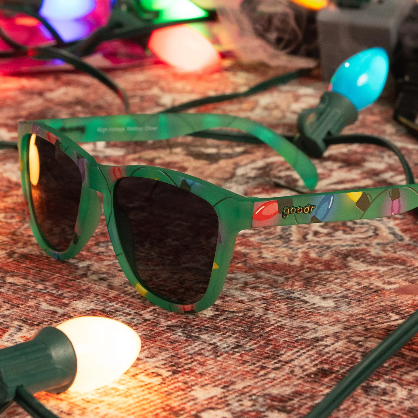 goodr OG Running Sunglasses - High-Voltage Holiday Cheer