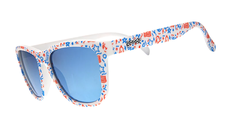 goodr OG Running Sunglasses - Fireworkin' Hard Or Hardly Fireworkin'