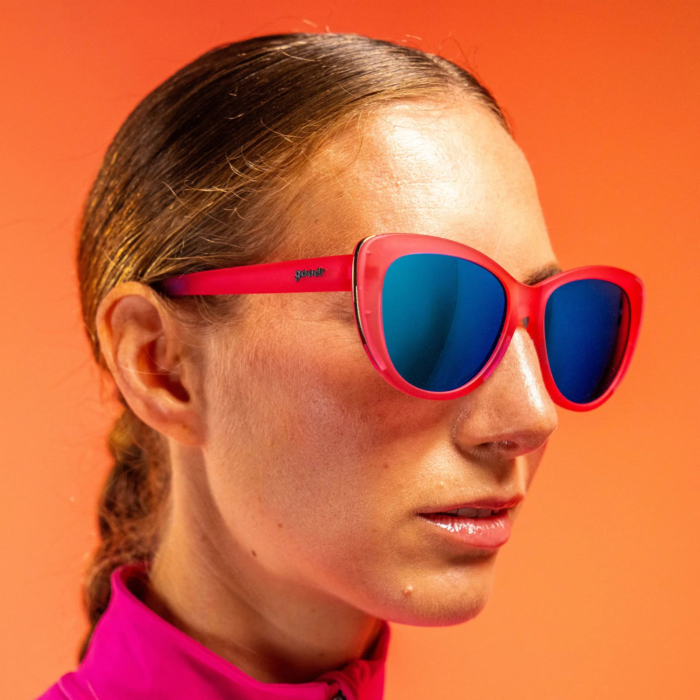 goodr Glam G Running Sunglasses - Flamingo Couture