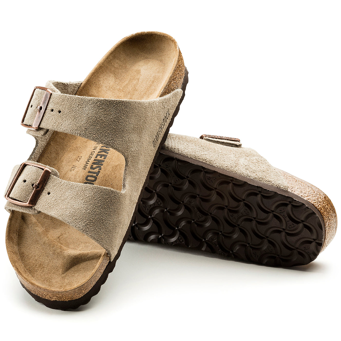 Unisex Birkenstock Arizona Suede Leather Taupe - BIRK-51461