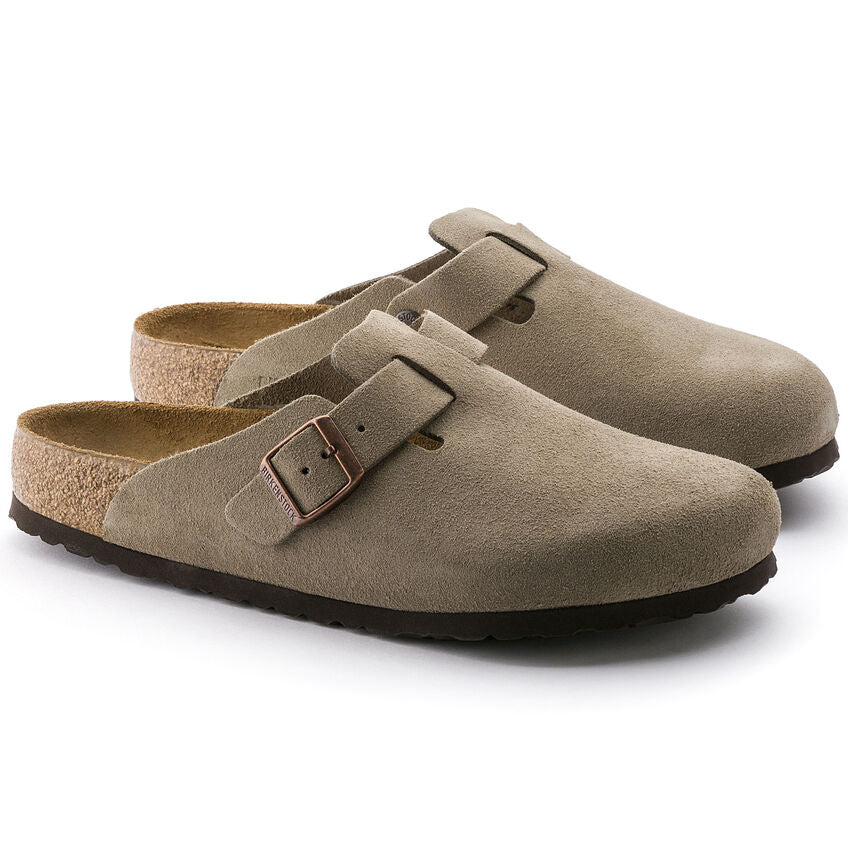 Women's Birkenstock Boston Suede Leather Clog - BIRK-560773