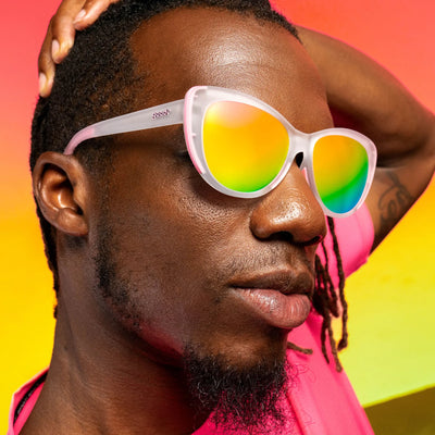 goodr Glam G Running Sunglasses - Rainbow Runway Ready