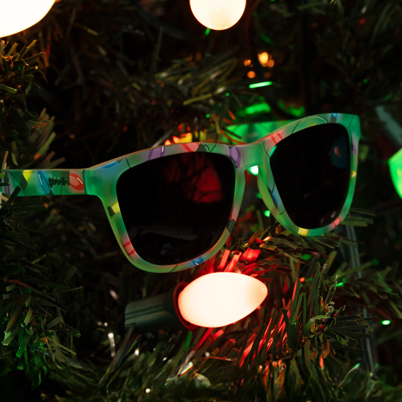 goodr OG Running Sunglasses - High-Voltage Holiday Cheer