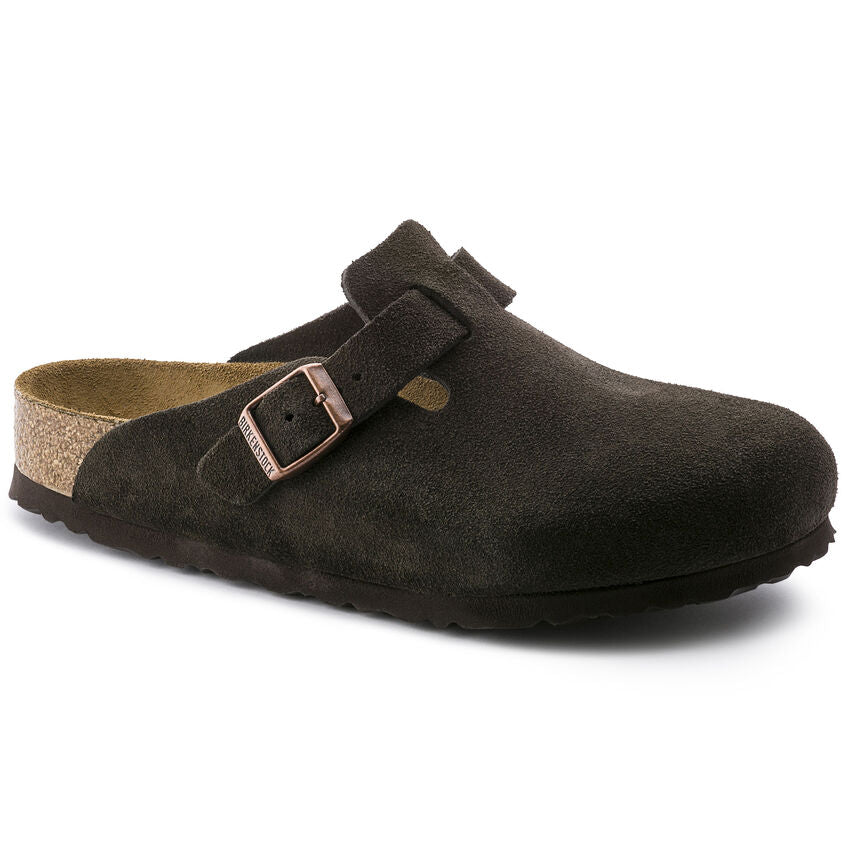 Women's Birkenstock Boston Suede Leather Clog - BIRK-660463