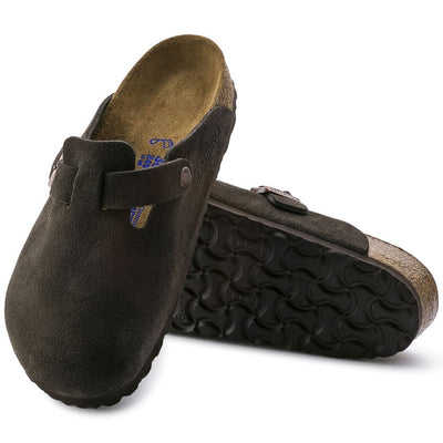 Women's Birkenstock Boston Suede Leather Clog - BIRK-660463