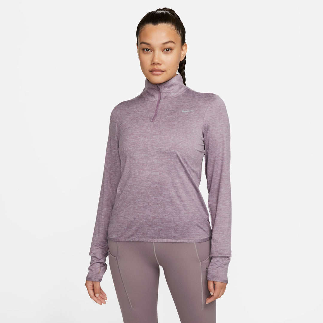 nike women's half zip purple