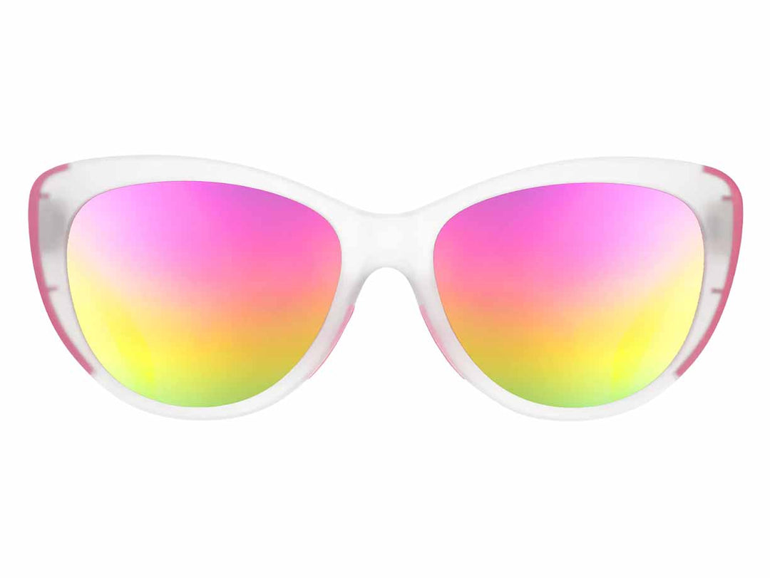 NWT Guess White Cat Eye Sunglasses Rhinestone Trim Pink Gradient Lenses Glam Guess Factory Brown Gradient Cat Eye Ladies Sunglasses  main image 2