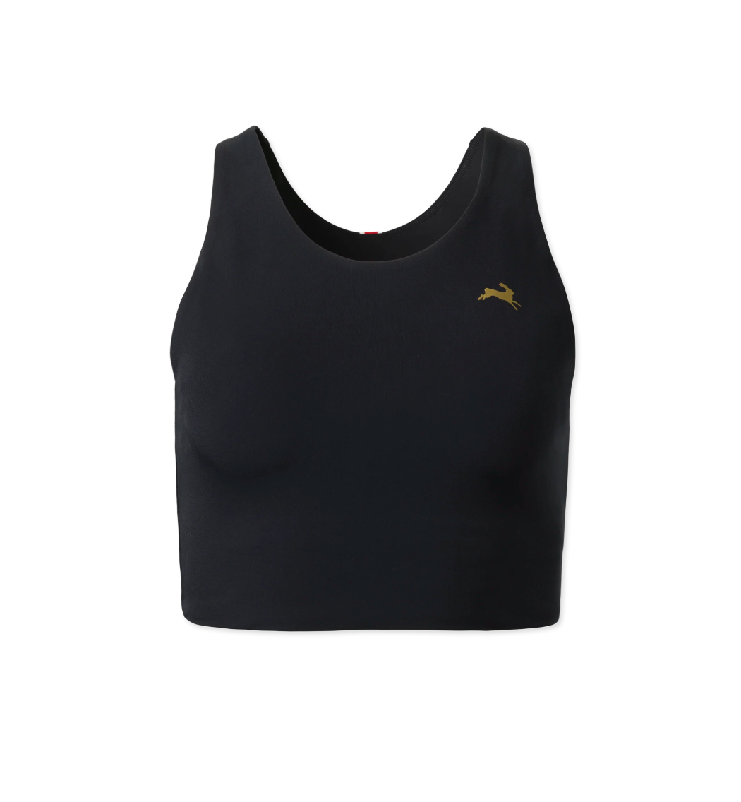 Women's Tracksmith Turnover Crop Top - WT6257-BLK