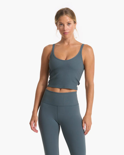 Women's Vuori Rib Crop Tank - VW189-STN