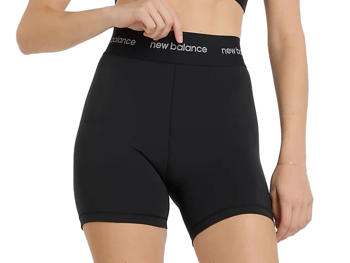 Women's New Balance Sleek High Rise Sport Short 5" - WS51182-BK