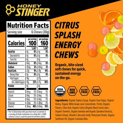 Honey Stinger Citrus Splash Energy Chew - HONE-773849