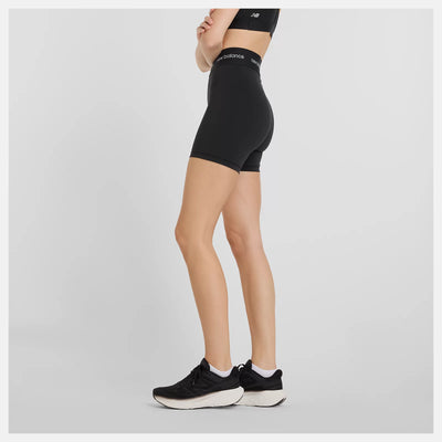 Women's New Balance Sleek High Rise Sport Short 5" - WS51182-BK