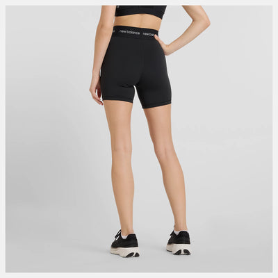 Women's New Balance Sleek High Rise Sport Short 5" - WS51182-BK