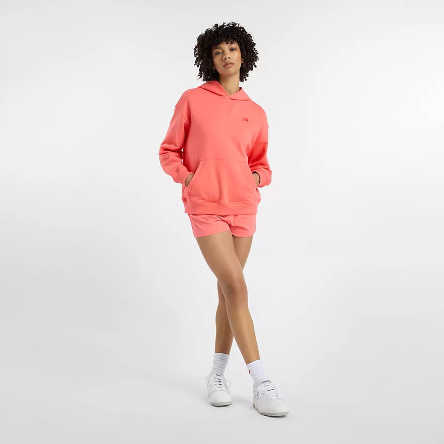 Women's New Balance Athletic French Terry Hoodie - WT41537-DTR