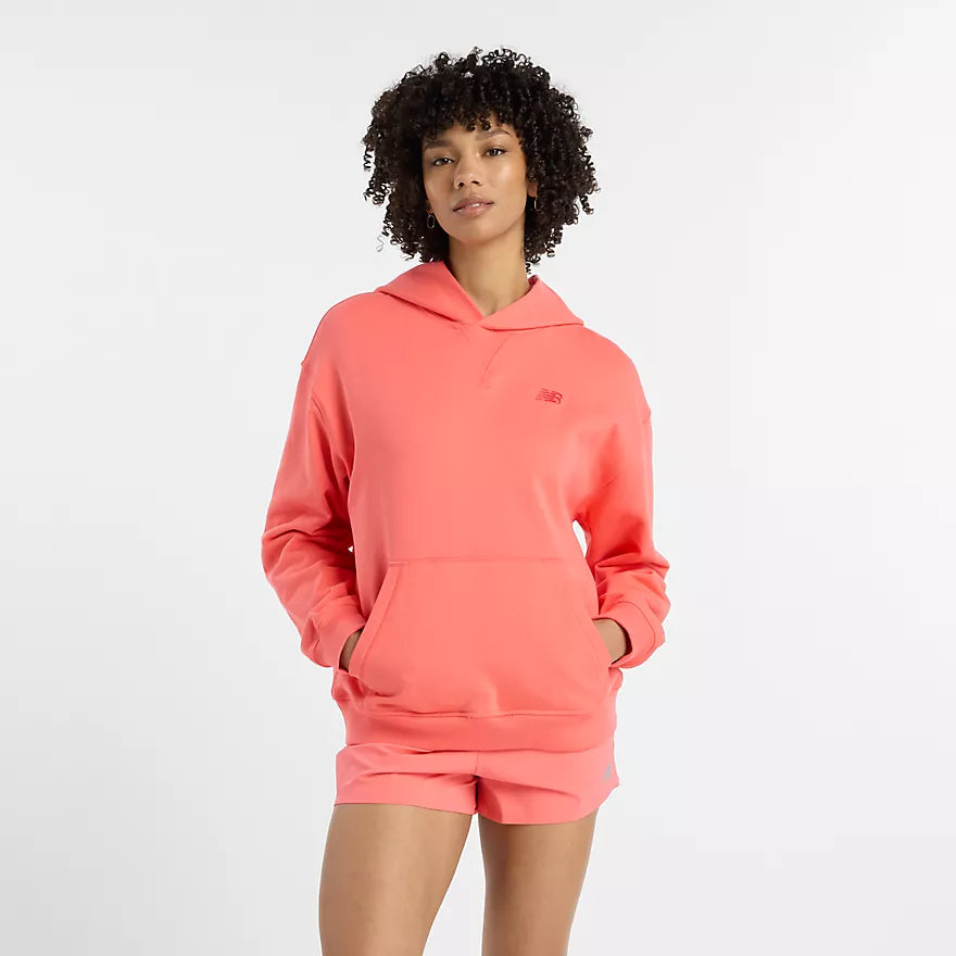 Women's New Balance Athletic French Terry Hoodie - WT41537-DTR