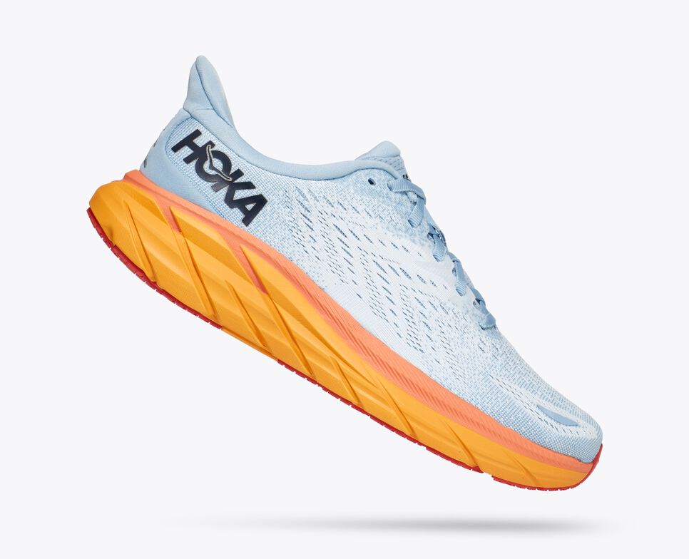 ❤︎❤︎ Hoka One One Womens Clifton 8 1119394 CSPY Orange Running