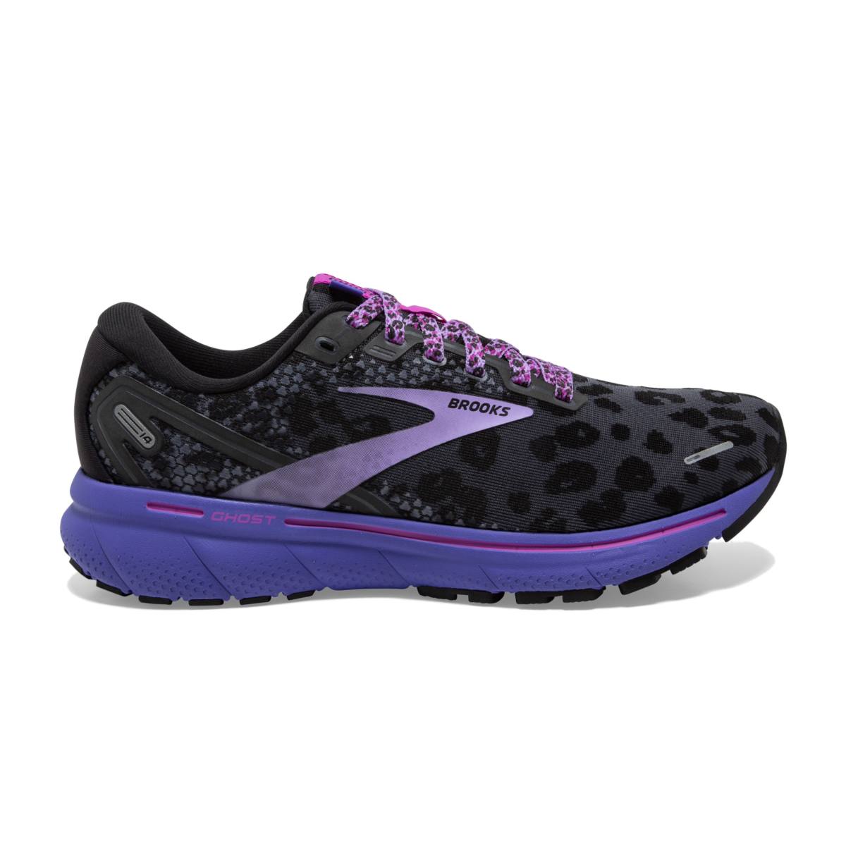 Print Running Brooks Black Cheetah Shoes Purple Brooks Leopard