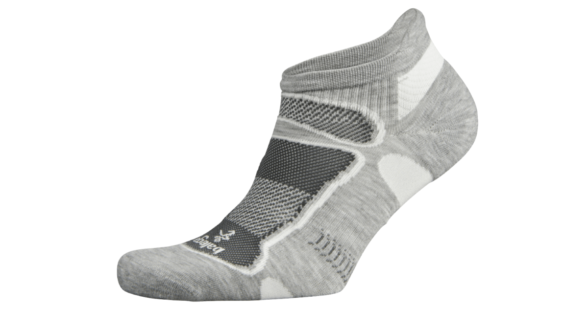 Balega Ultralight No Show Running Socks- 8924-3331 Grey/White BALE-8924-3331