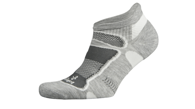 Balega Ultralight No Show Running Socks- 8924-3331 Grey/White BALE-8924-3331