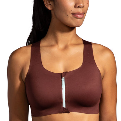 Women's Brooks Dare Zip Run Bra 2.0 - 350083-224