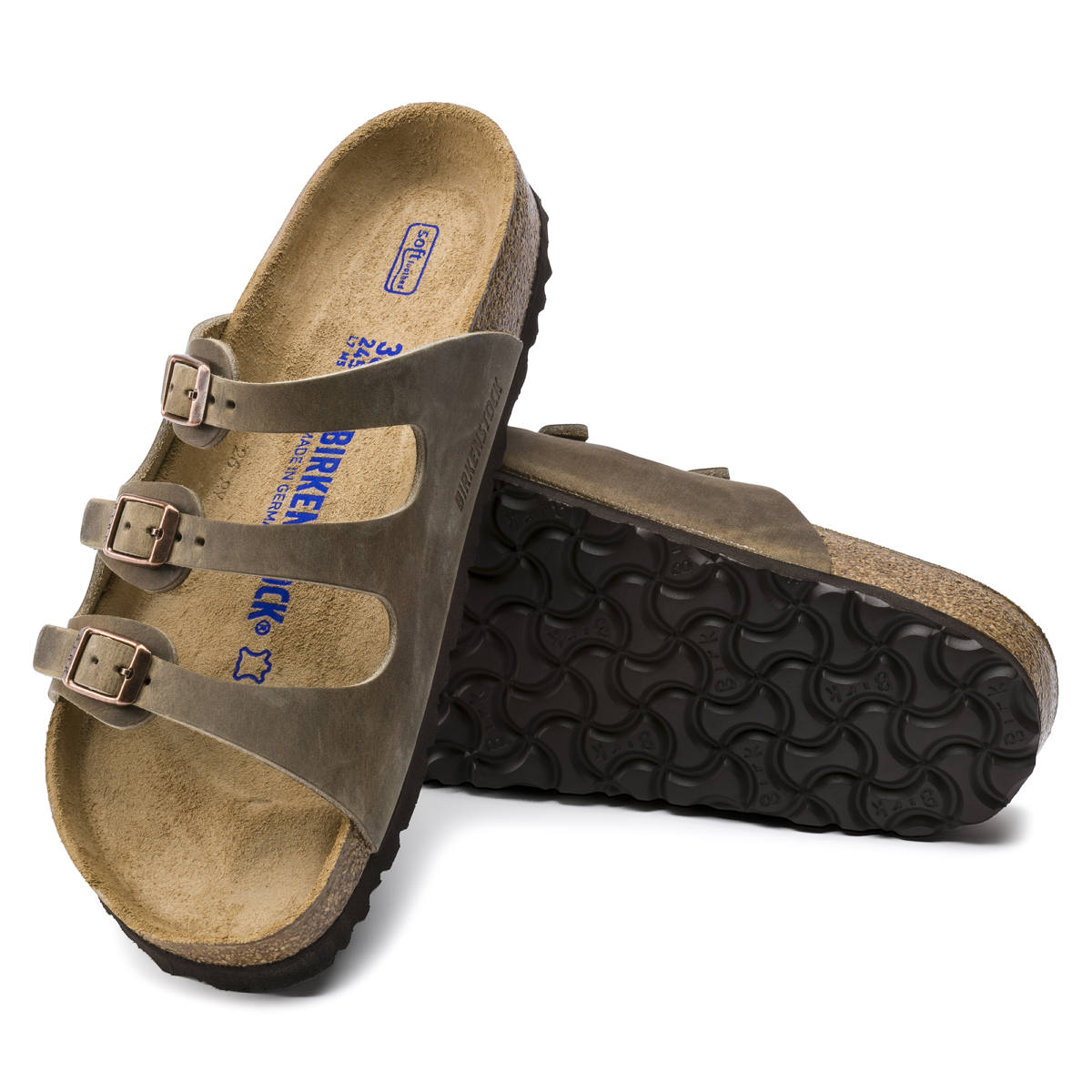 Women's Birkenstock Florida Soft Footbed Tobacco Oiled Leather BIRK-1011432