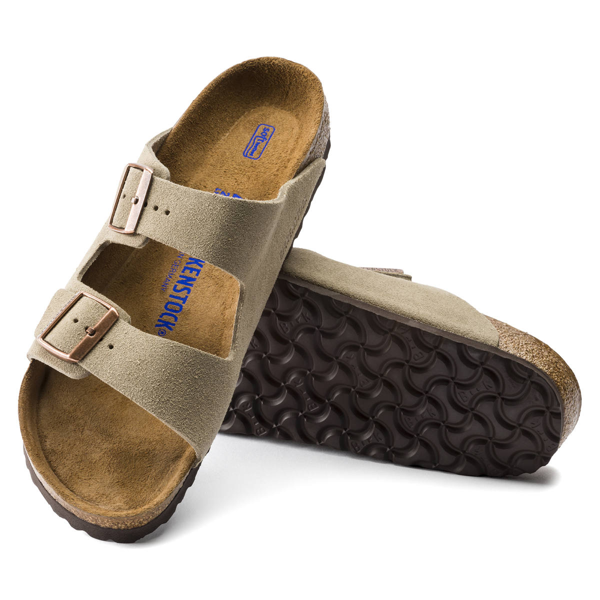 Women's Birkenstock Arizona Soft Footbed Taupe Suede BIRK-951301