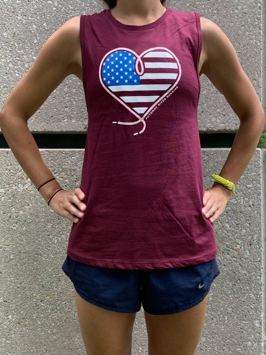 Women's =PR= Flag Heart Tank BELLA-FLAGHEARTWMN