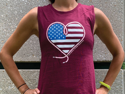 Women's =PR= Flag Heart Tank BELLA-FLAGHEARTWMN