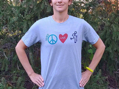 NEW! Unisex =PR= Peace, Love, Run Graphic Tee NEXT-PEACELOVERUN