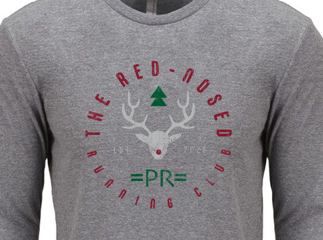 Unisex Red-Nosed Running Club Holiday Graphic Long Sleeve