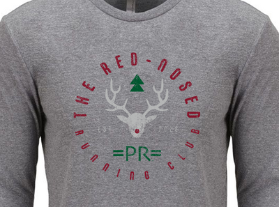 Unisex Red-Nosed Running Club Holiday Graphic Long Sleeve