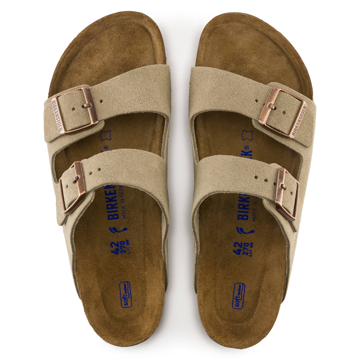 Women's Birkenstock Arizona Soft Footbed Taupe Suede BIRK-951301